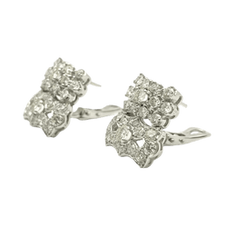 Boucles d'oreilles Clips en platine et diamants - Castafiore