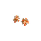 Boucles d'oreilles Clips FRED "Fleurs" en or jaune, corail et diamants - Castafiore