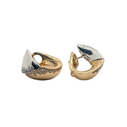 Boucles d'oreilles Clips GIORGIO VISCONTI en or blanc, or rose et diamants - Castafiore