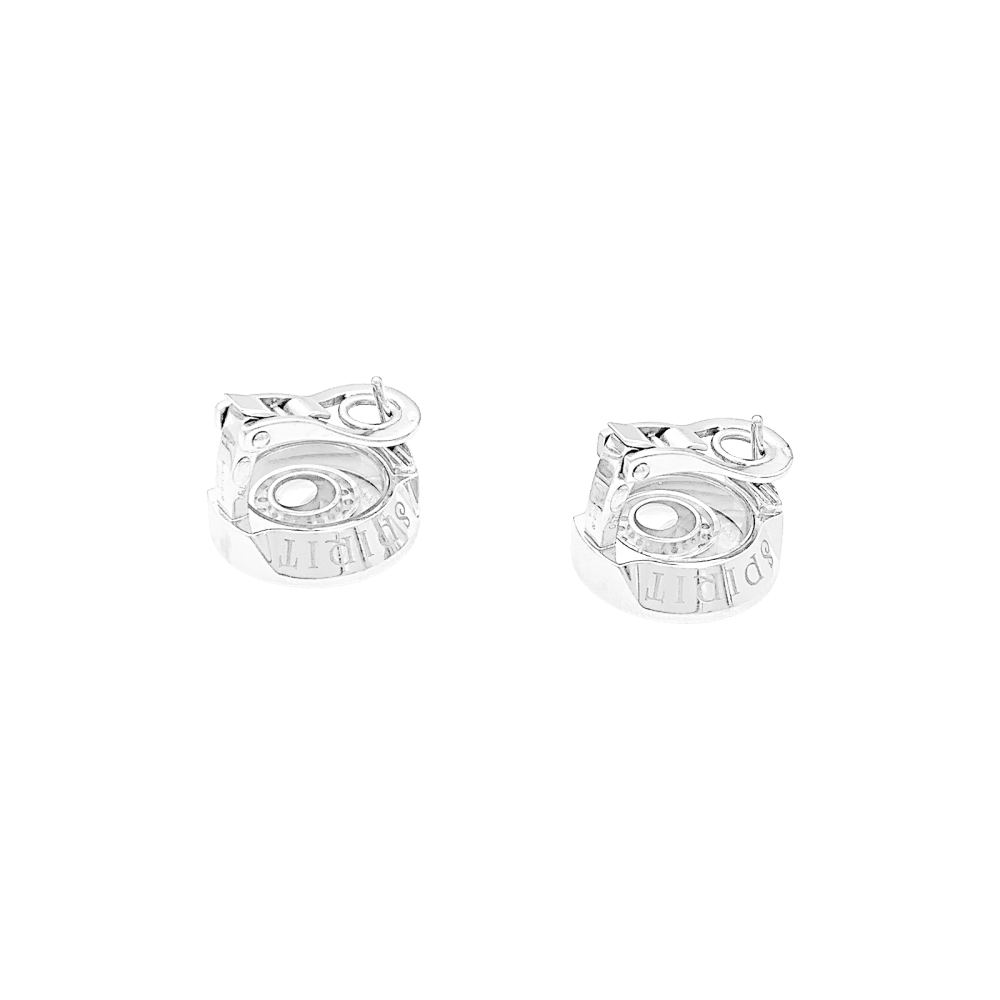 Boucles d'oreilles Clips "Happy Spirit" en or blanc et diamants. - Castafiore