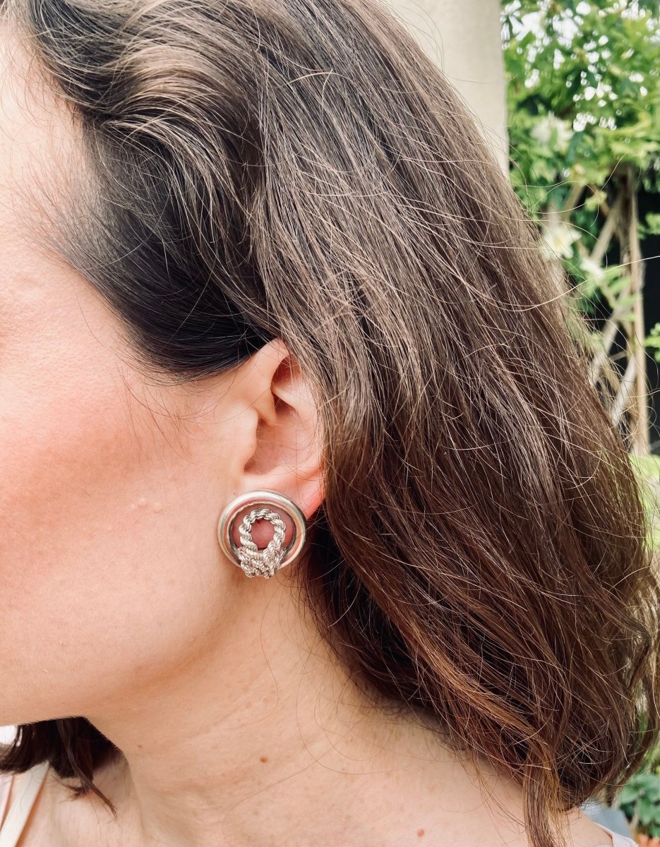 Boucles d'oreilles Clips HERMÈS Audierne, en argent