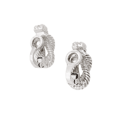 Boucles d'oreilles Clips HERMÈS "Audierne" en argent - Castafiore