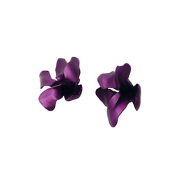 Boucles d'oreilles Clips JAR "Fleurs" en aluminium - Castafiore