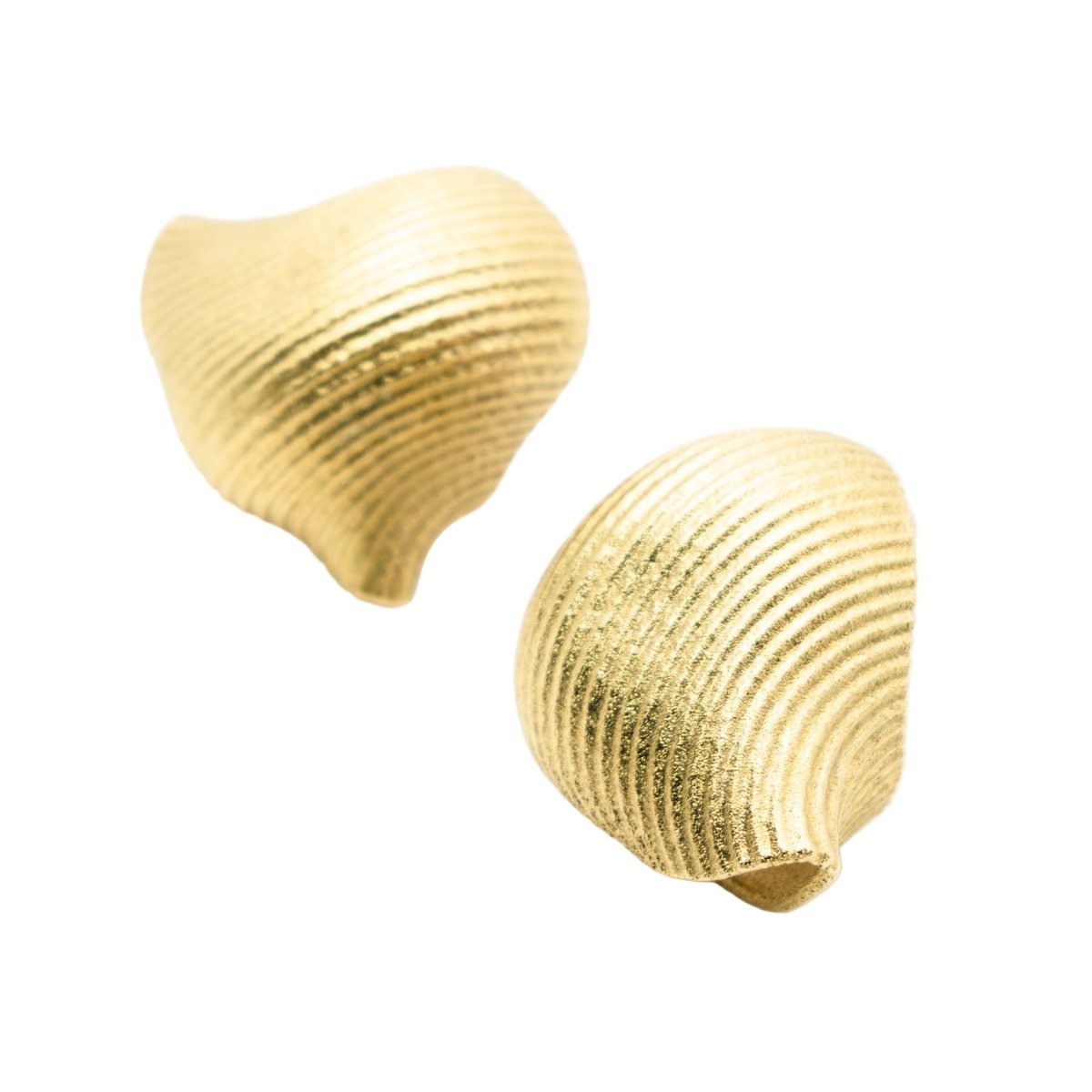 Boucles d'oreilles Clips JAR "Lumaconi" en aluminium et or jaune - Castafiore