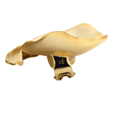 Boucles d'oreilles Clips JAR "Pétales" en aluminium et or jaune - Castafiore