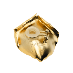 Boucles d'oreilles Clips JAR "Pétales" en aluminium et or jaune - Castafiore