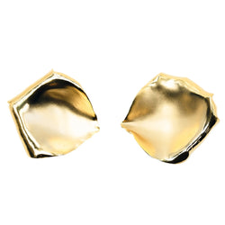 Boucles d'oreilles Clips JAR "Pétales" en aluminium et or jaune - Castafiore