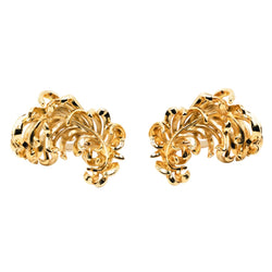 Boucles d'oreilles Clips JAR "Plumes" en aluminium et or jaune - Castafiore