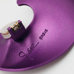 Boucles d'oreilles Clips JAR "Valérie" en aluminium et or jaune - Castafiore