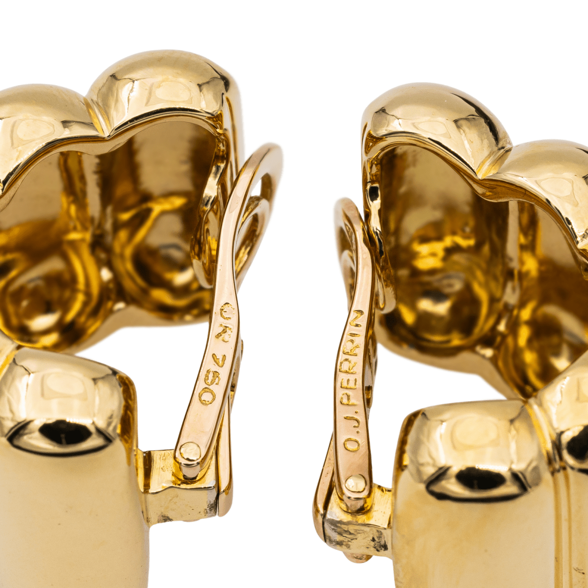 Boucles d'oreilles Clips O.J PERRIN en or jaune - Castafiore