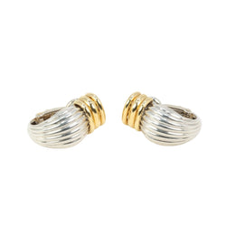 Boucles d'oreilles Clips O.J PERRIN en or jaune et argent - Castafiore
