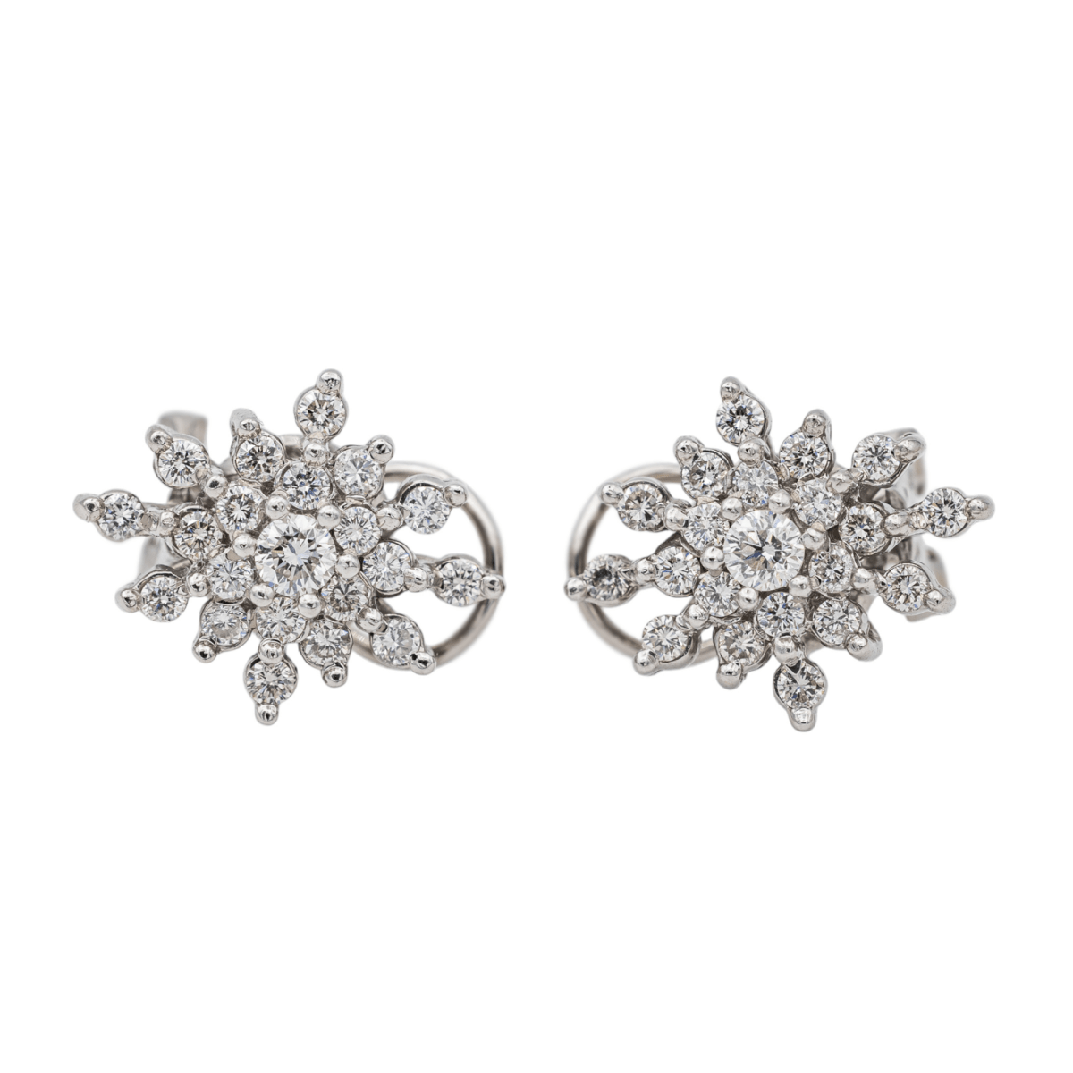 Boucles d'oreilles Clips Or blanc Diamant - Castafiore