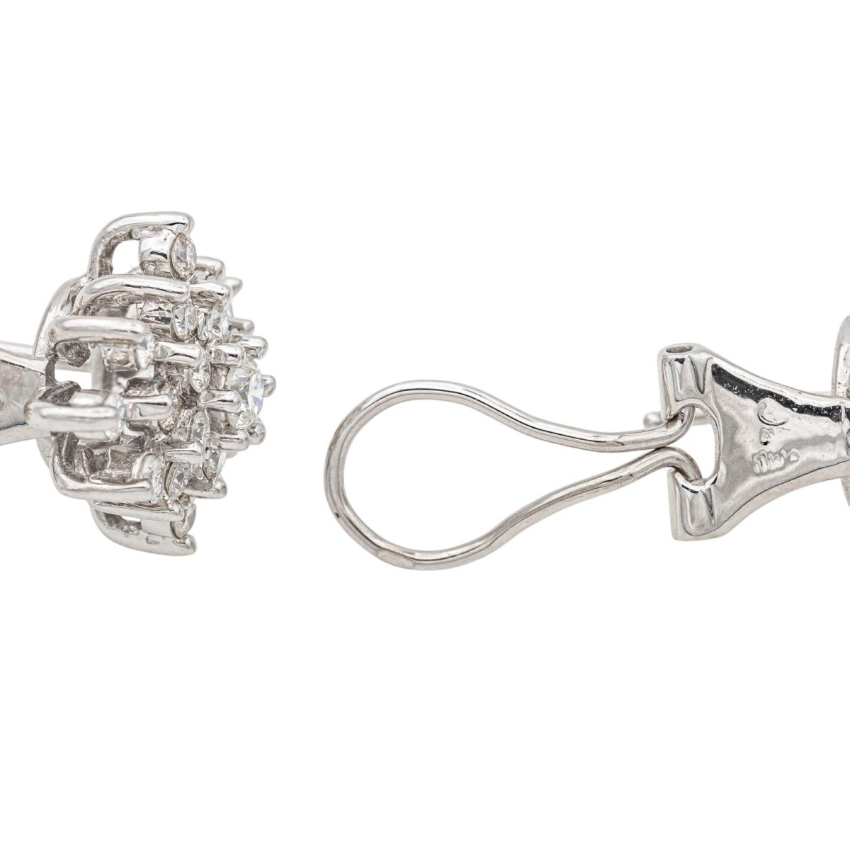 Boucles d'oreilles Clips Or blanc Diamant - Castafiore
