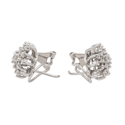 Boucles d'oreilles Clips Or blanc Diamant - Castafiore