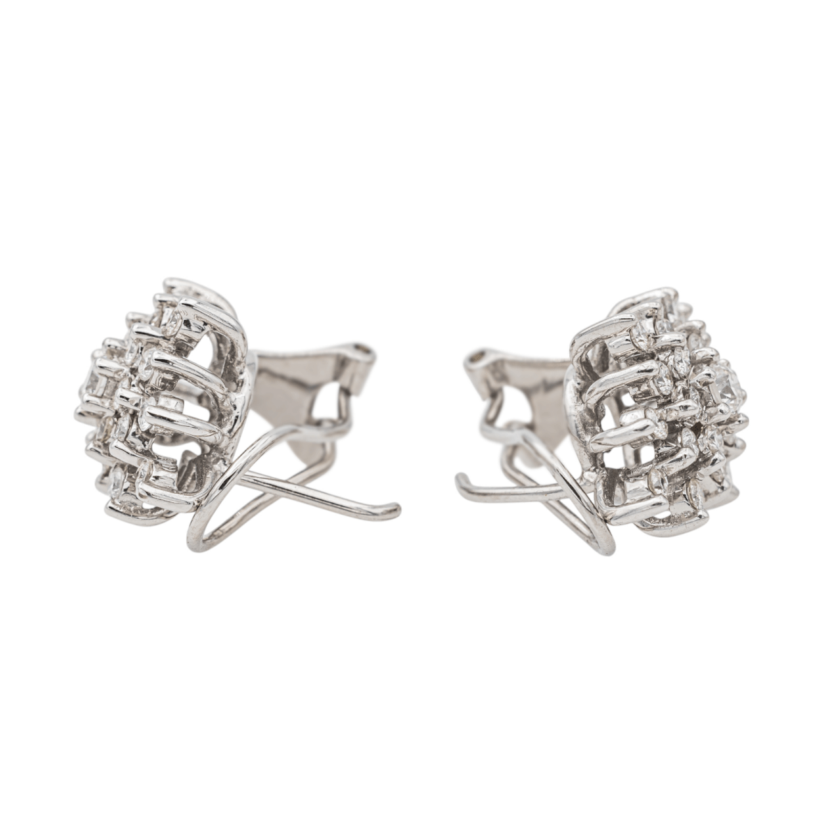 Boucles d'oreilles Clips Or blanc Diamant - Castafiore