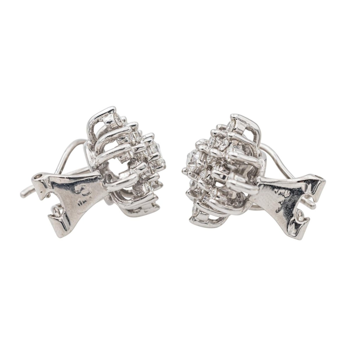 Boucles d'oreilles Clips Or blanc Diamant - Castafiore