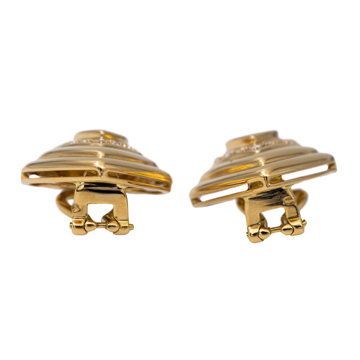Boucles d'oreilles Clips Or jaune Emeraude - Castafiore