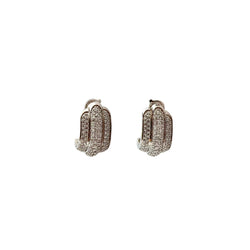 Boucles d'oreilles Clips PIAGET en or blanc et diamant - Castafiore