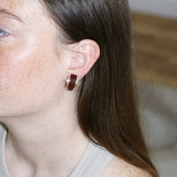 Boucles d'oreilles Clips Puiforcat par André Vassort Cornaline - Castafiore