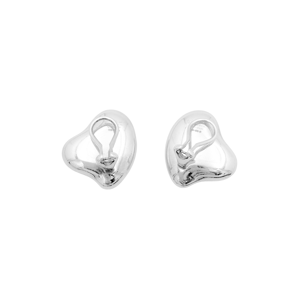 Boucles d'oreilles Clips TIFFANY & CO X ELSA PERETTI "Cœur Bean" en argent - Castafiore