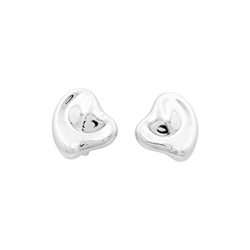 Boucles d'oreilles Clips TIFFANY & CO X ELSA PERETTI "Cœur Bean" en argent - Castafiore