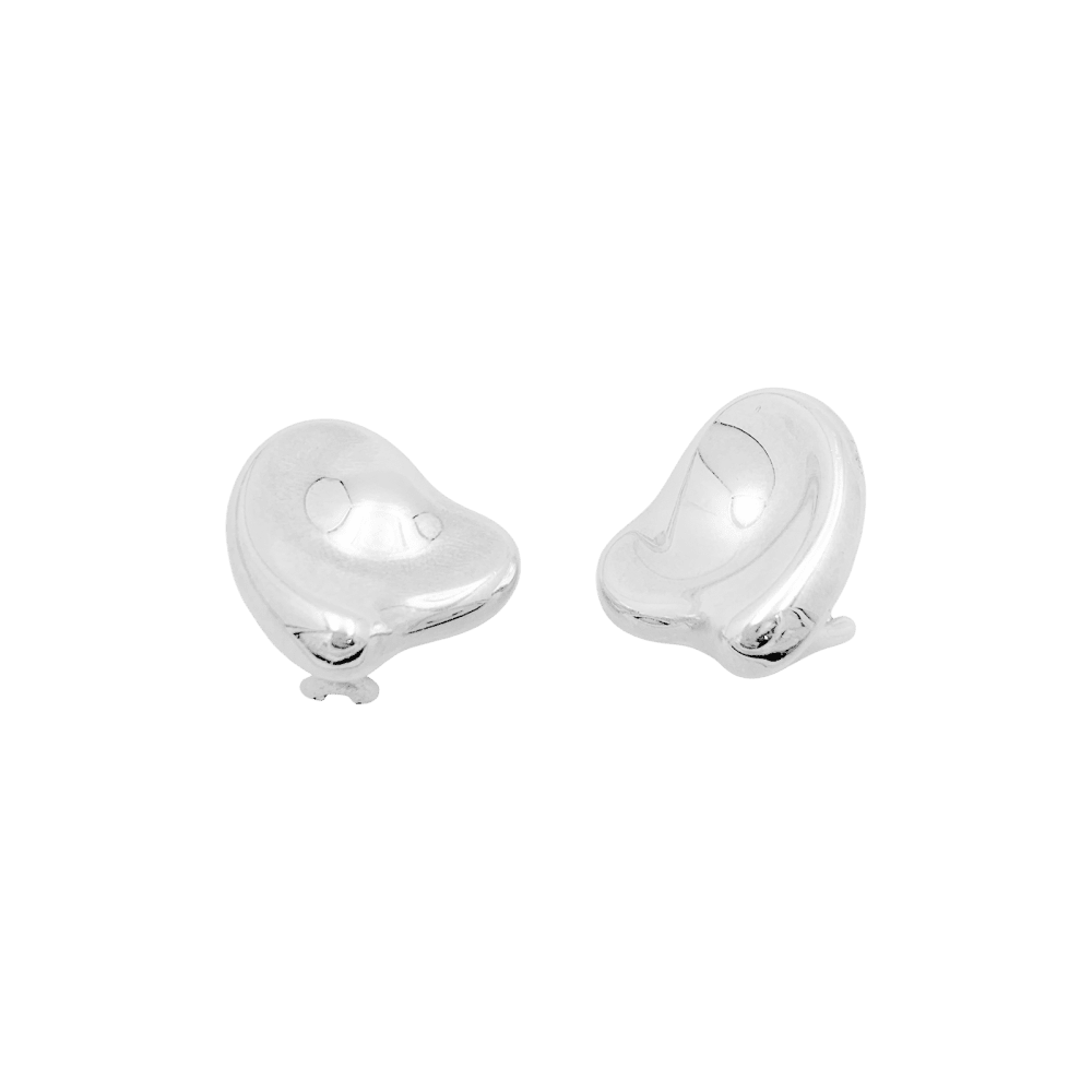 Boucles d'oreilles Clips TIFFANY & CO X ELSA PERETTI "Cœur Bean" en argent - Castafiore