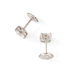 Boucles d'oreilles Clou en or blanc et diamants - Castafiore