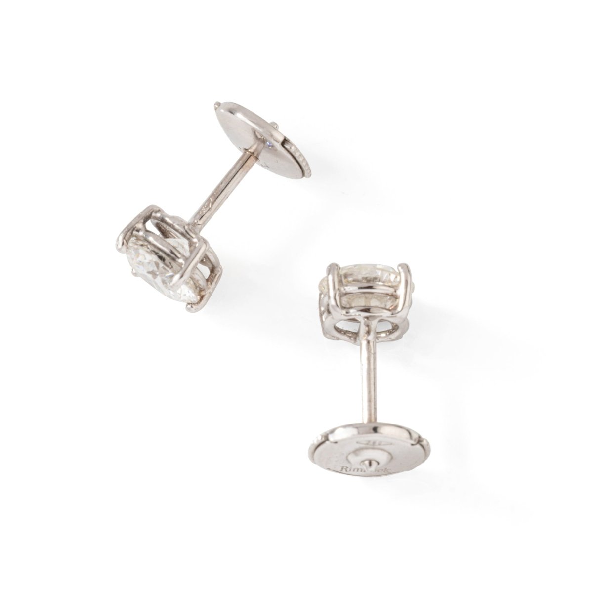 Boucles d'oreilles Clou en or blanc et diamants - Castafiore