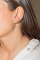 Boucles d'oreilles Clou en or jaune et diamant - Castafiore