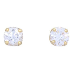 Boucles d'oreilles Clous diamants en or jaune - Castafiore
