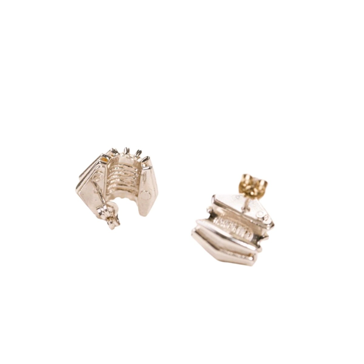 Boucles d'oreilles Clous en or blanc - Castafiore