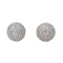 Boucles d'oreilles Clous en or blanc et diamants - Castafiore
