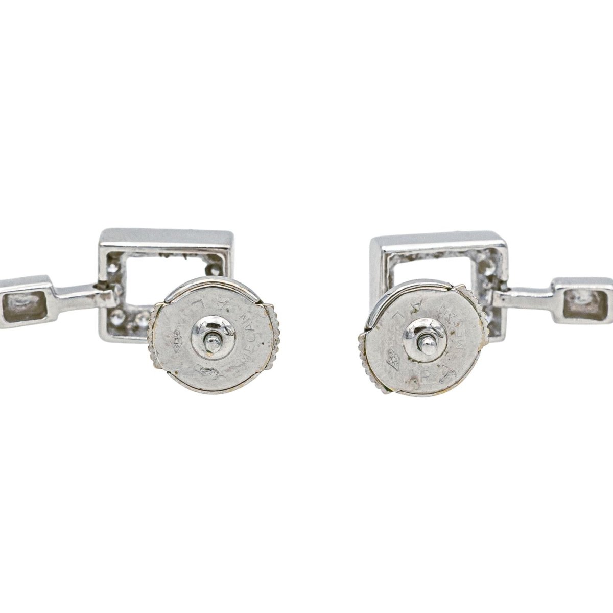 Boucles d'oreilles Clous en or blanc et diamants - Castafiore