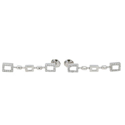 Boucles d'oreilles Clous en or blanc et diamants - Castafiore