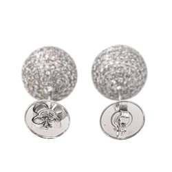 Boucles d'oreilles Clous en or blanc et diamants - Castafiore