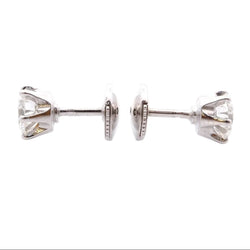 Boucles d'oreilles Clous en or blanc et diamants - Castafiore