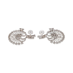 Boucles d'oreilles Clous en or blanc, platine et diamants - Castafiore