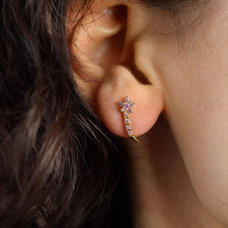 Boucles d'oreilles Clous en or jaune - Castafiore