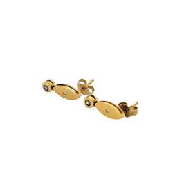 Boucles d'oreilles Clous en or jaune et diamants - Castafiore