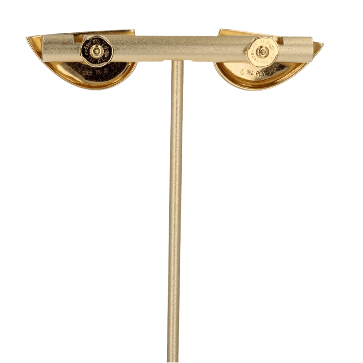 Boucles d'oreilles Clous en or jaune et diamants - Castafiore