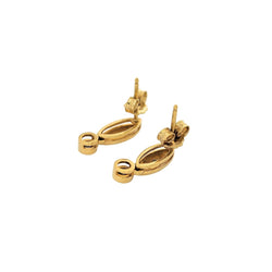 Boucles d'oreilles Clous en or jaune et diamants - Castafiore
