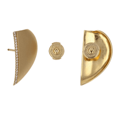 Boucles d'oreilles Clous en or jaune et diamants - Castafiore