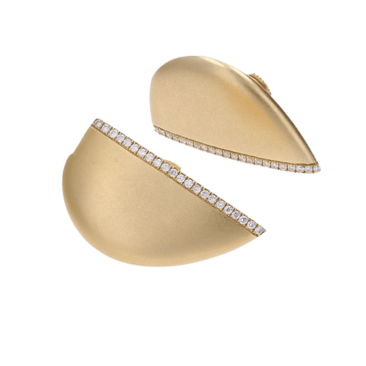 Boucles d'oreilles Clous en or jaune et diamants - Castafiore