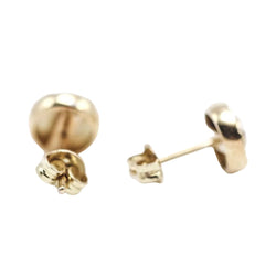 Boucles d'oreilles Clous en or jaune, or blanc et diamants - Castafiore