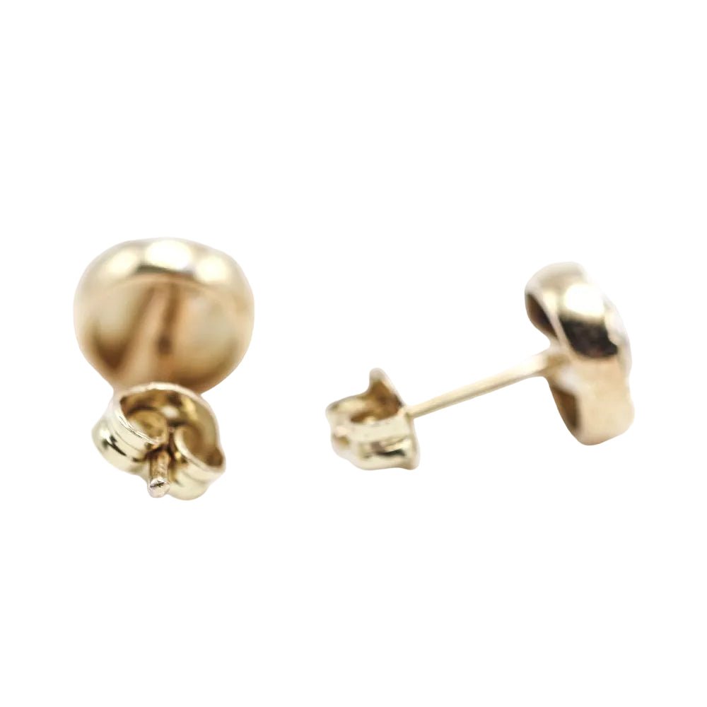 Boucles d'oreilles Clous en or jaune, or blanc et diamants - Castafiore