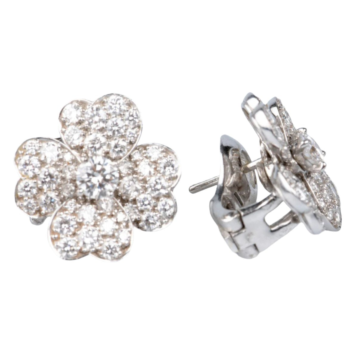 Boucles d'oreilles "Cosmos" de Van Cleef & Arpels en or et diamants - Castafiore