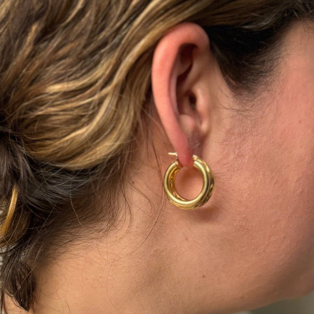 Boucles d'oreilles Créole en or jaune - Castafiore