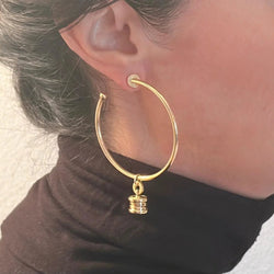 Boucles d'oreilles Créoles BULGARI "B.Zero1" en or jaune - Castafiore