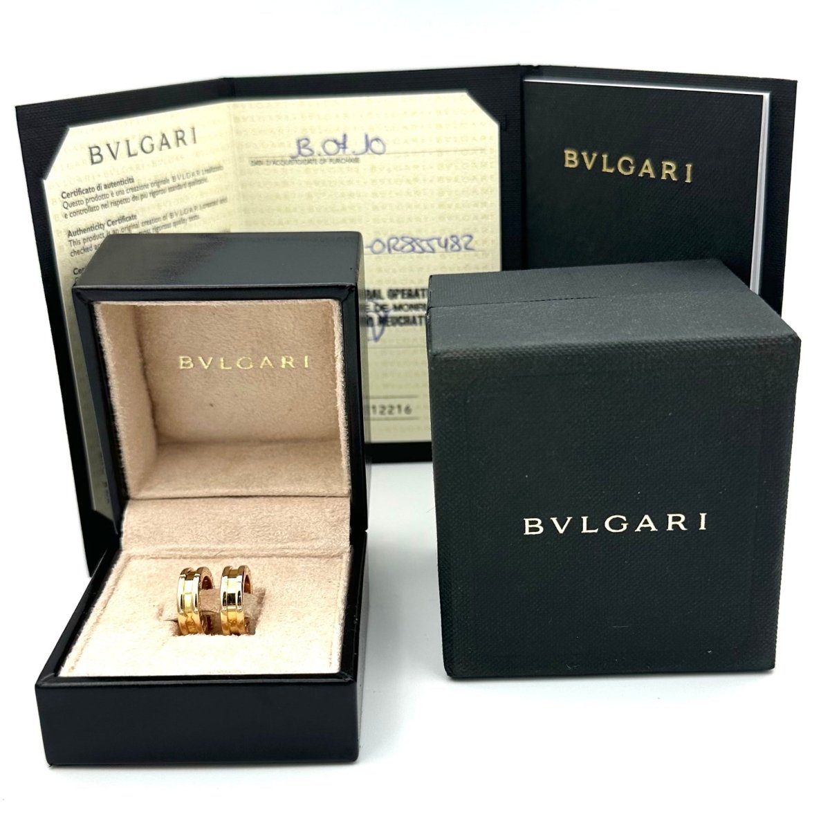 Boucles d'oreilles Créoles BULGARI "B.Zéro1" en or rose - Castafiore