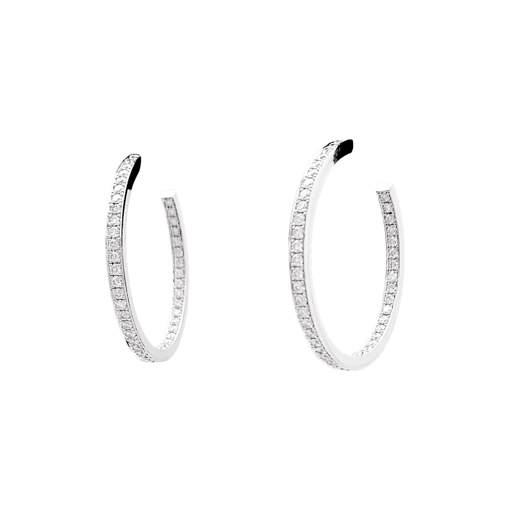 Earrings Cartier, white gold and diamonds.